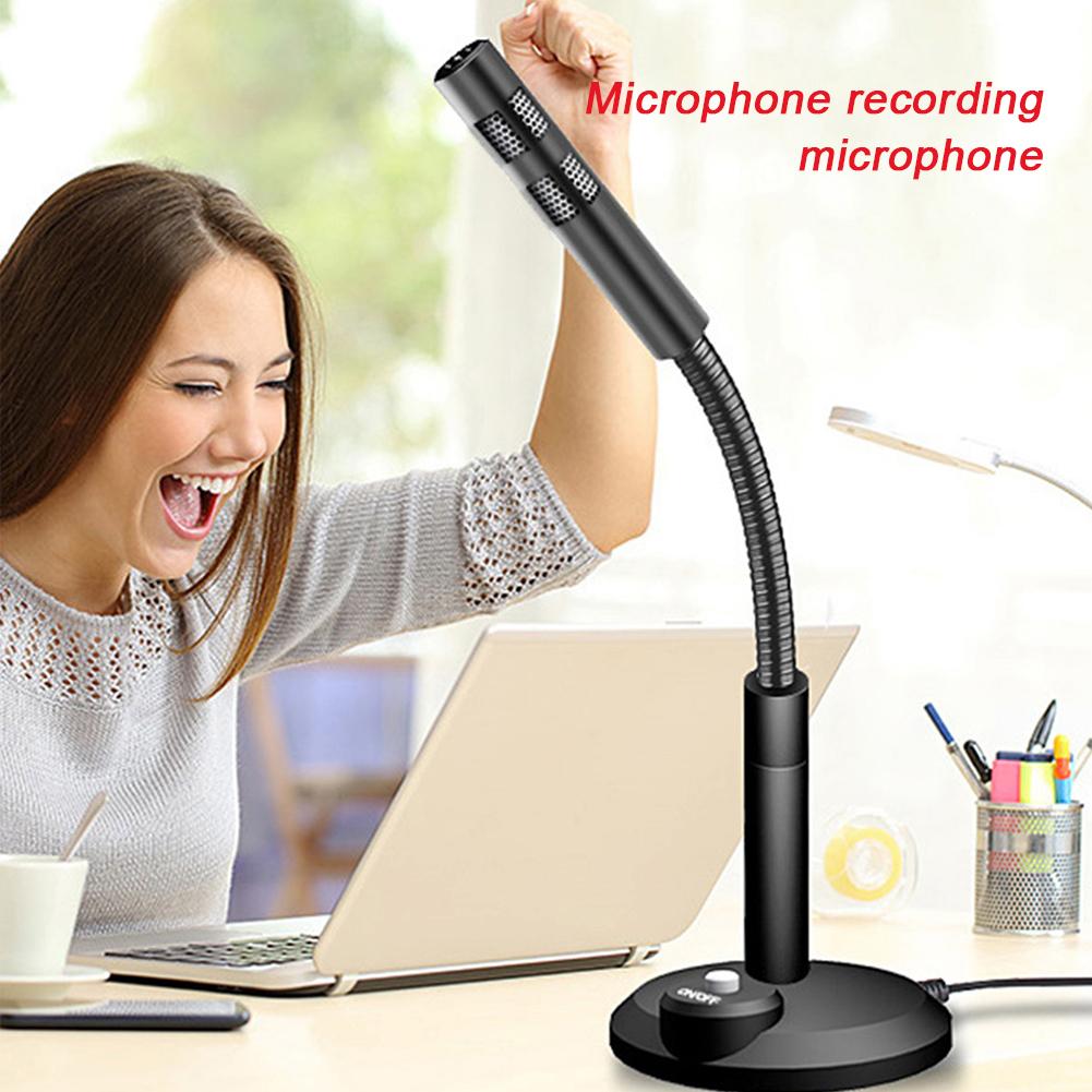 🎉USB Máy tính để bàn Micrô Máy tính xách tay Mini Máy tính xách tay 3,5 mm Micrô Studio nói Microphone cho Pc