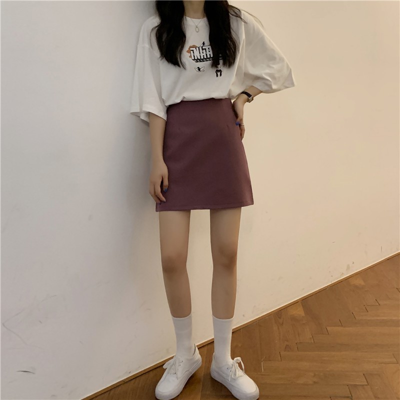 Xiaozhainv Chân váy chữ A lưng cao thời trang cho nữ | BigBuy360 - bigbuy360.vn