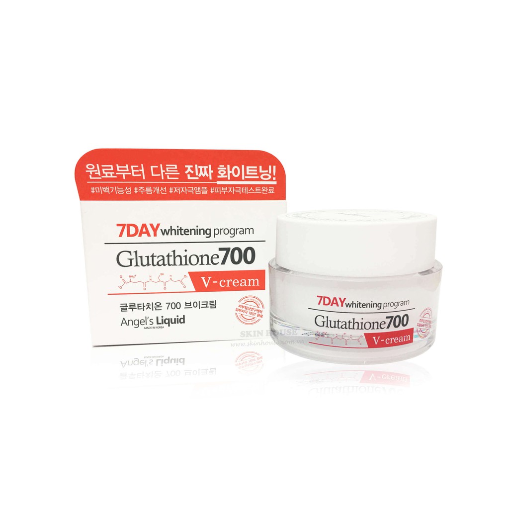 Kem Dưỡng Da Angel's Liquid 7Day Whitening Program Glutathione 700 VCream 50ml