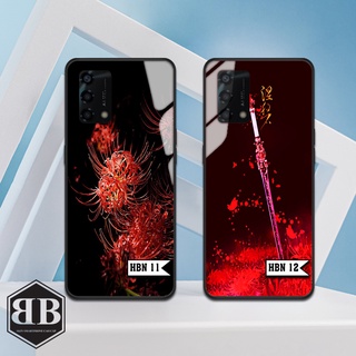 Ốp lưng kính cường lực Oppo A95 4G hình hoa bỉ ngạn