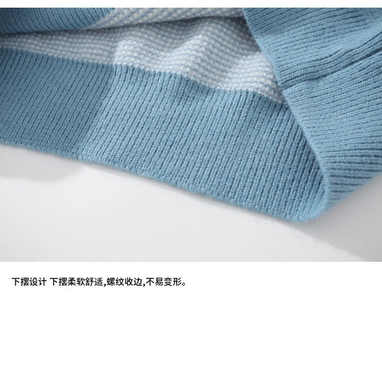 Áo sweater dành cho nam cổ tròn dáng rộng in họa tiết phong cách Nhật Bản thời trang thu đông 2 màu tùy chọn M-2XL