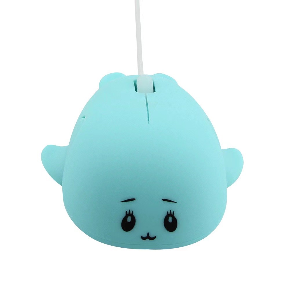 Chuột máy tính hình mini dễ thương 1200DPI Chuột quang có dây Cá heo / Ếch / chuột rùa