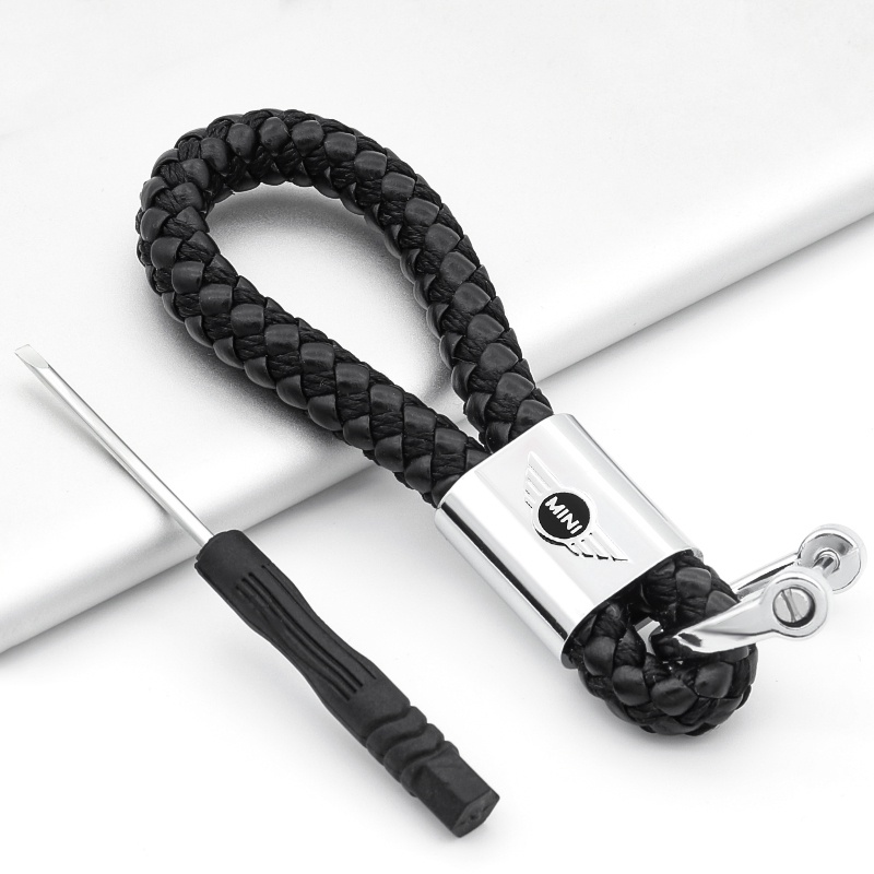 Móc Khóa Dây Bện Kim Loại In Logo 3D Cho Mini Cooper r56 r50 r53 f56 f55 f54 r55