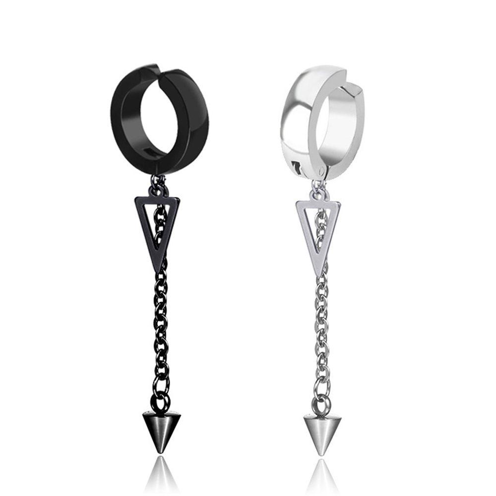 Khuyên Tai Dạng Vòng Lủng Lẳng Xỏ Lỗ Không Cần Xỏ Khuyên Phong Cách Punk Rock Unisex