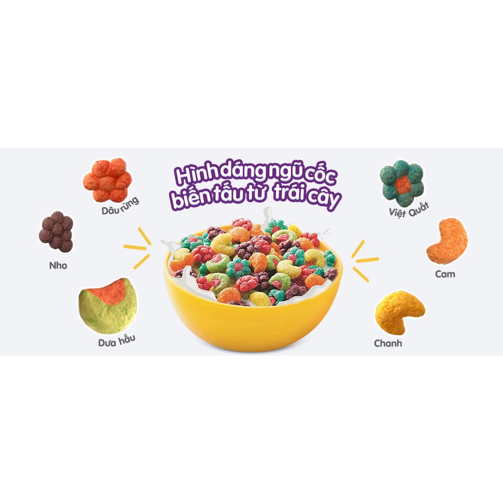 Bánh / Ngũ Cốc Ăn Sáng Nestlé Trix (6 vị trái cây) - Hộp 330g - Ngũ Cốc Trẻ Em Giàu Dinh Dưỡng, Thơm Ngon