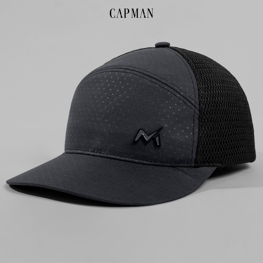 Mũ lưỡi trai thể thao CAPMAN chính hãng CM44 họa tiết chấm bi màu đen