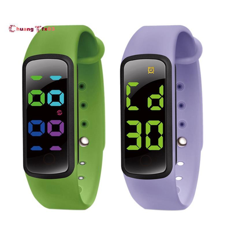 2x Potty Training Watch - Water Resistant Baby Reminder Timer for Girls and Boys 9 Loop Songs - Green & Purple