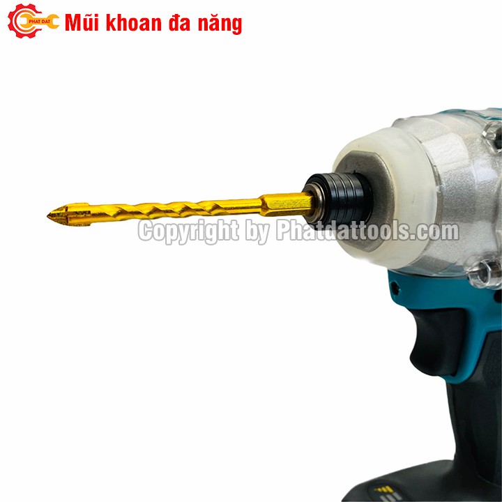 Mũi khoan đa năng chuôi lục giác 6.35mm-Khoan kính, thủy tinh,khoan gạch men....-Lắp vừa tất cả các dòng máy khoan