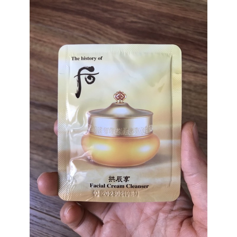 Kem tẩy trang siêu sạch dưỡng ẩm Facial Cream Cleanser Whoo 2ml