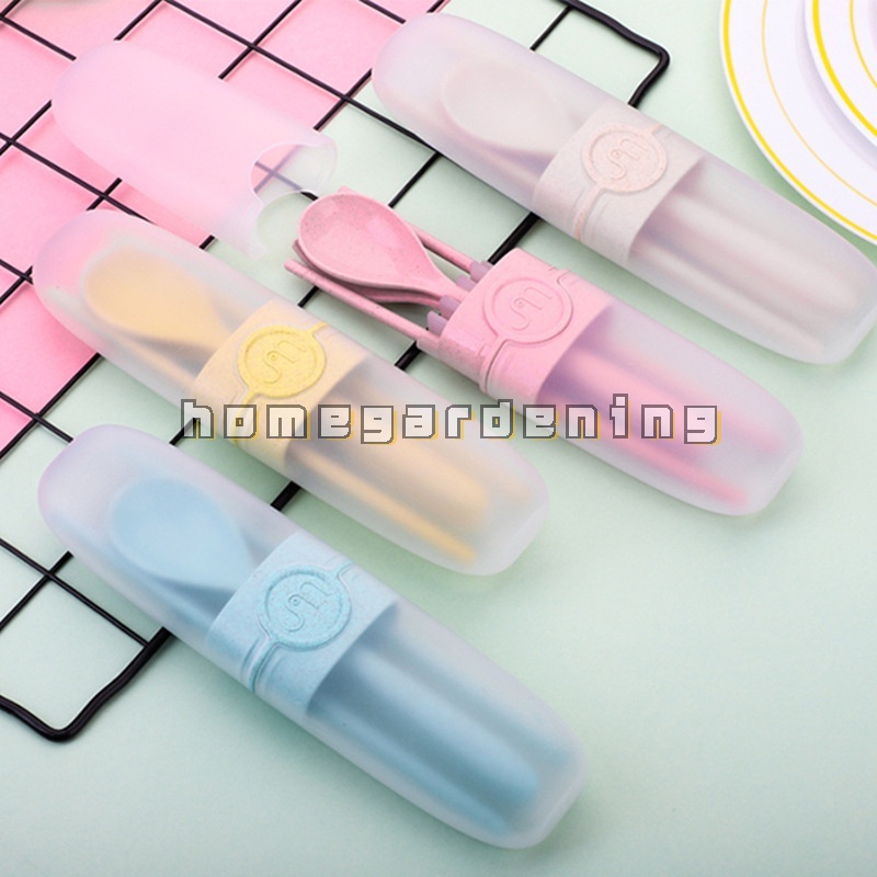 Bộ 3 Món Muỗng Nĩa Đũa Tiện Lợi Đi Du Lịch