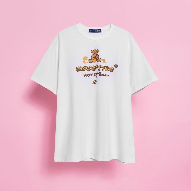 Áo thun Mice&amp;Rice Honey Bae cotton 2 chiều