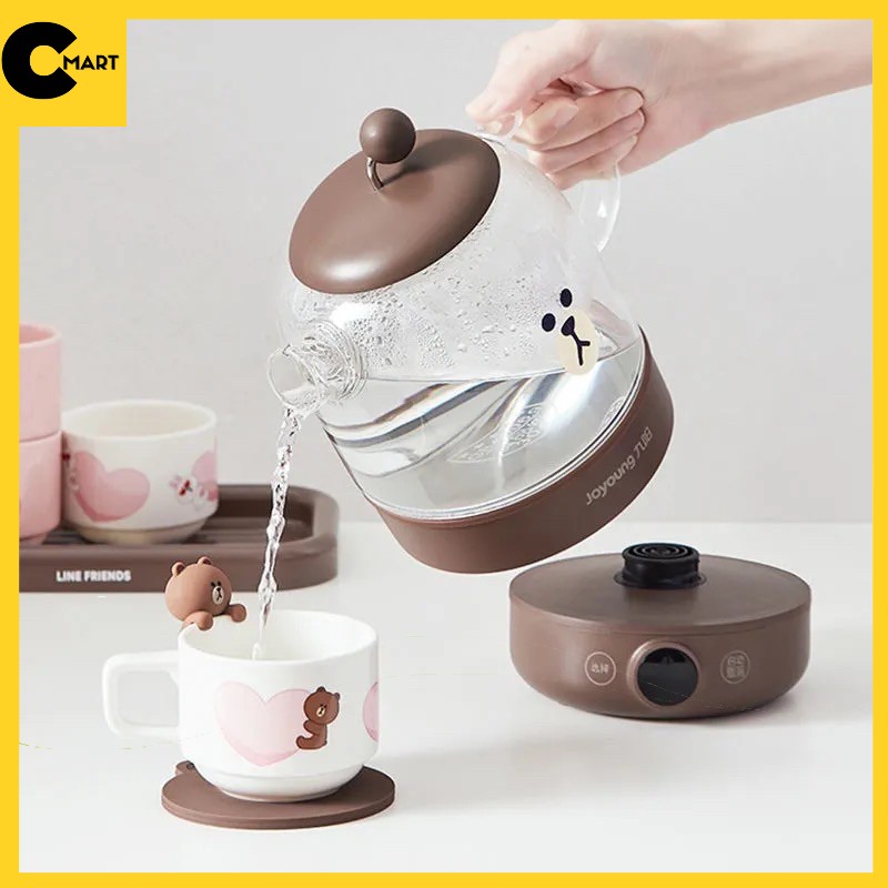 Bình Pha Trà Nấu Trà Hoa Đun Nước JoYoung Line Friends K08-D601