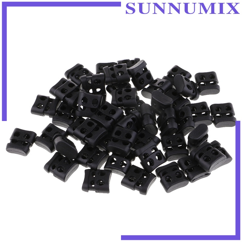 Set 50 Khóa Dây Giày / Túi Xách Bằng Nhựa Hai Lỗ Tiện Dụng