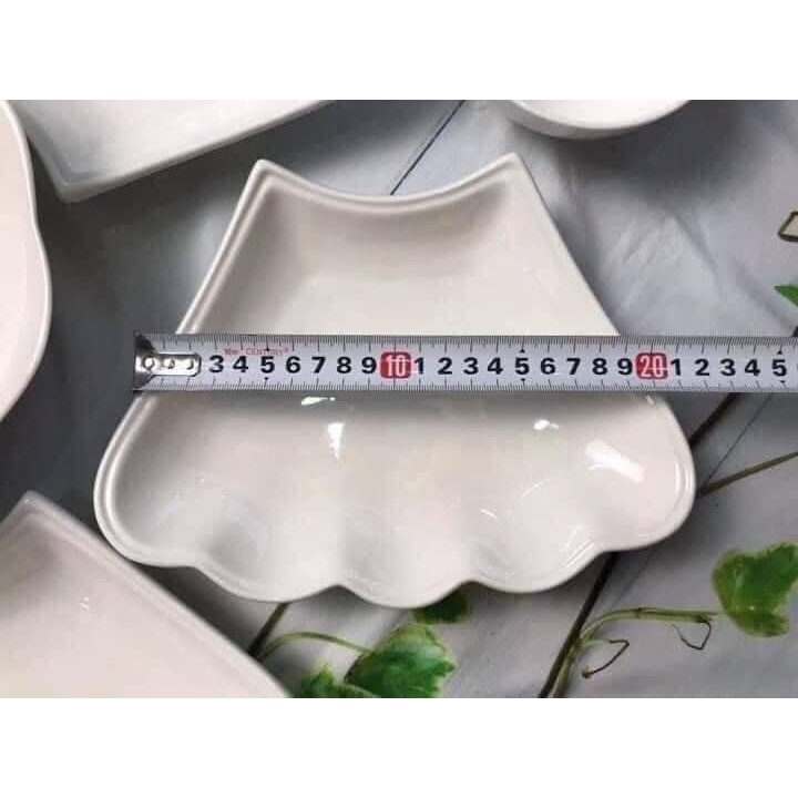 Sét bộ bát đĩa Hoa mặt trời sứ trắng cao cấp size đường kính 53,5cm