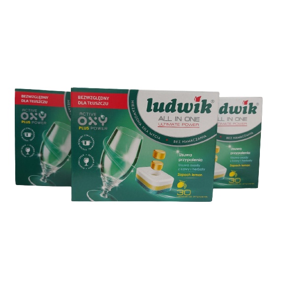 HSD T3.2024 - Viên rửa chén bát Ludwik all in one cho máy rửa chén bát - 90 viên, đánh bay các vết bẩn cứng đầu