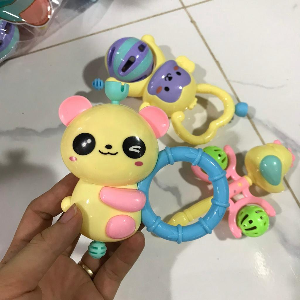 Set 7 lục lạc xúc xắc bằng nhựa cao cấp - đồ chơi âm thanh cho trẻ sơ sinh - Smart Baby