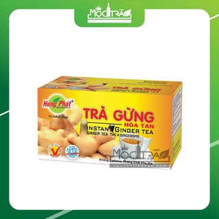TRÀ GỪNG HOÀ TAN HÙNG PHÁT 200g (20 gói x 10g) -  GIẢI CẢM, TĂNG CƯỜNG SỨC KHỎE