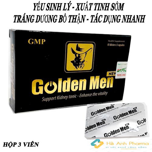 [THUỐC CHỐNG XUẤT TINH SỚM] Thuốc Bổ thận Golden Men nừa xuất tinh sớm yếu sinh lý rối loạn c.dương tăng cường sinh lý