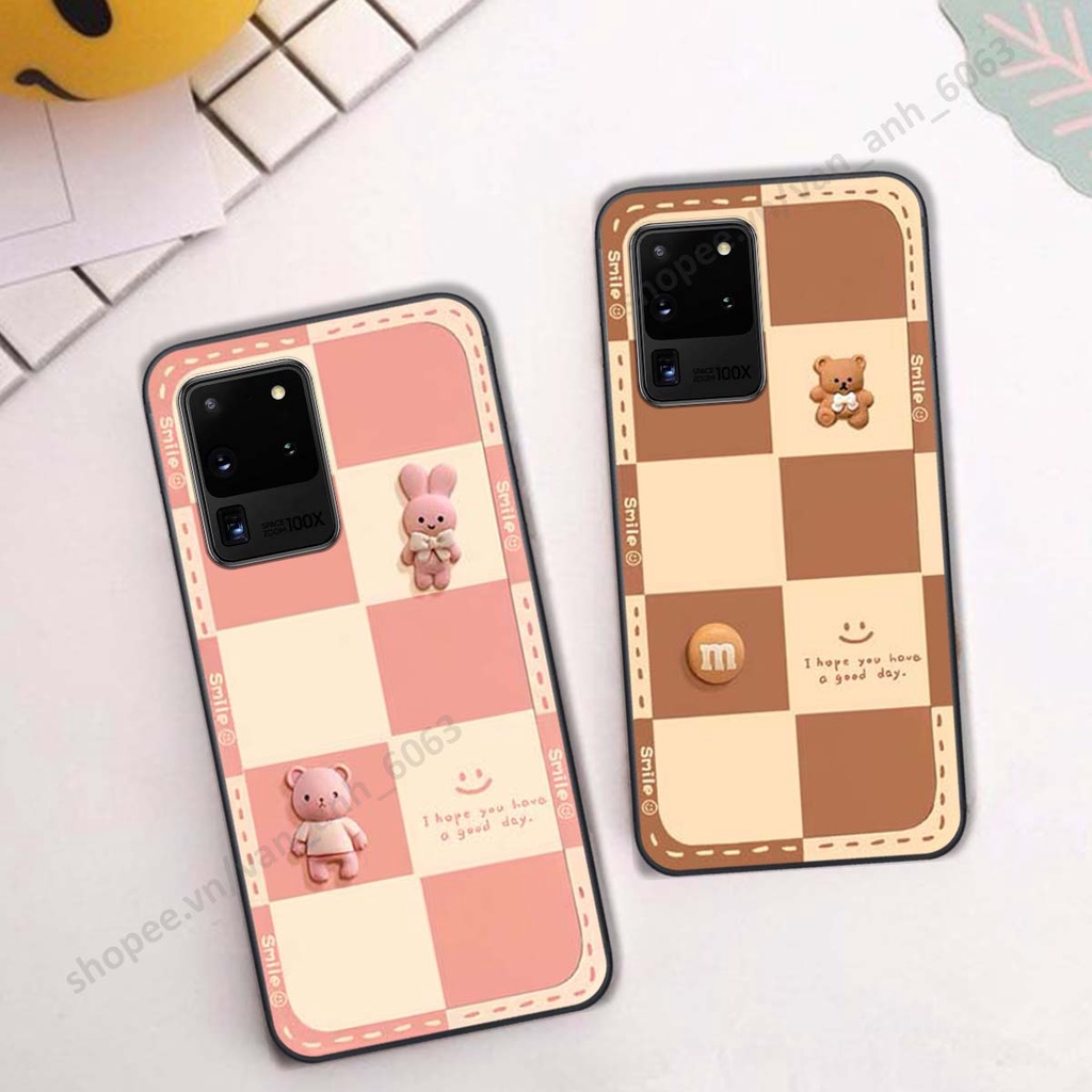 Ốp lưng Samsung S20 Ultra hình gấu, kẹo dễ thương cute