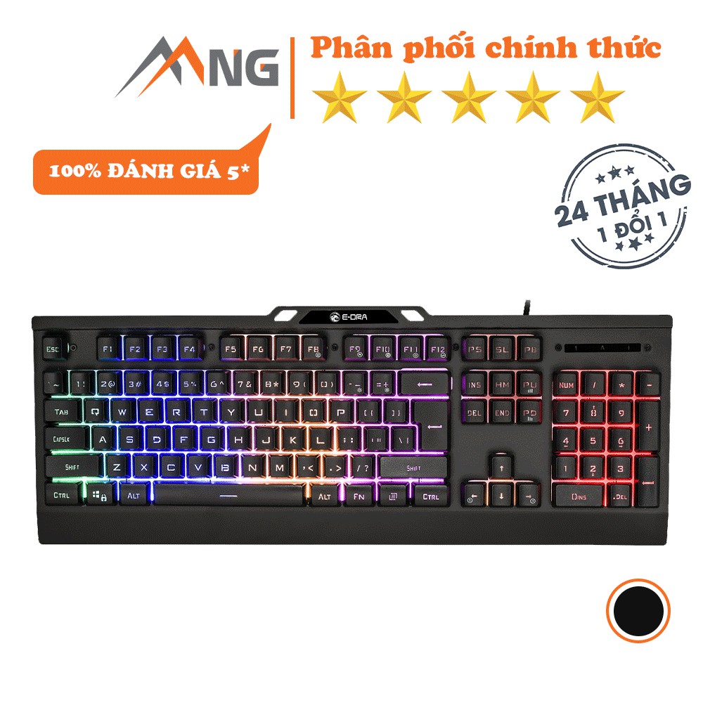 Bàn phím máy tính EDRA EK701 RGB Giả cơ Đèn Led 104 phím Có Dây Bảo hành 24 tháng