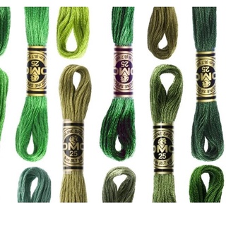 2/4 (HN) CROWN Chỉ thêu DMC chính hãng Pháp XANH LÁ (GREEN)