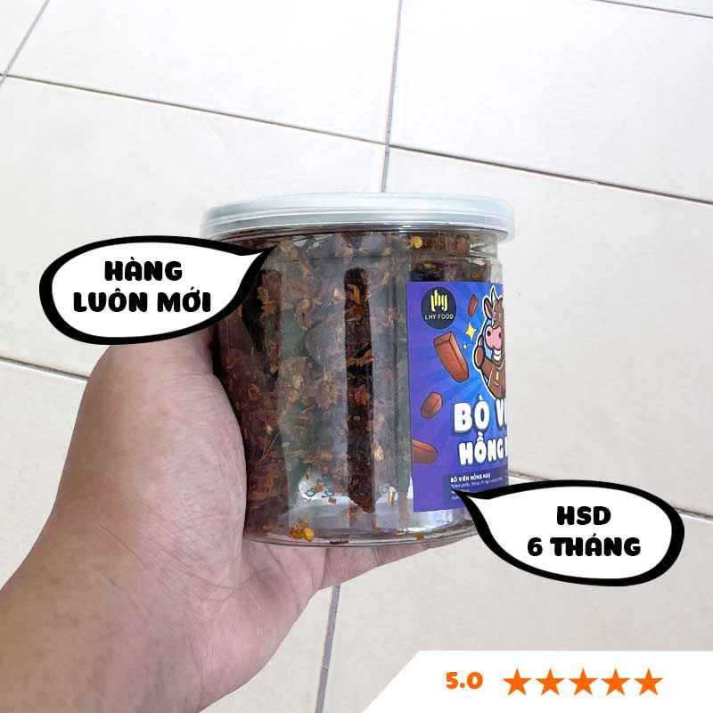 Khô Bò Viên Hồng Ngự Hộp 250Gam LHYFOOD ăn vặt Hà Nội
