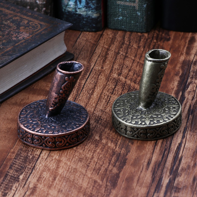 Giá đỡ bút hình tròn bằng kim loại phong cách vintage