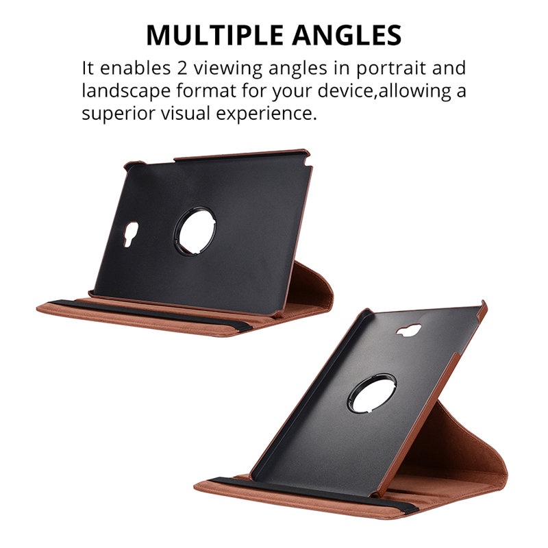 Bao da máy tính bảng xoay 360 độ kèm ngăn đựng bút cho Samsung Galaxy Tab A 10.1 2016 P580 P585