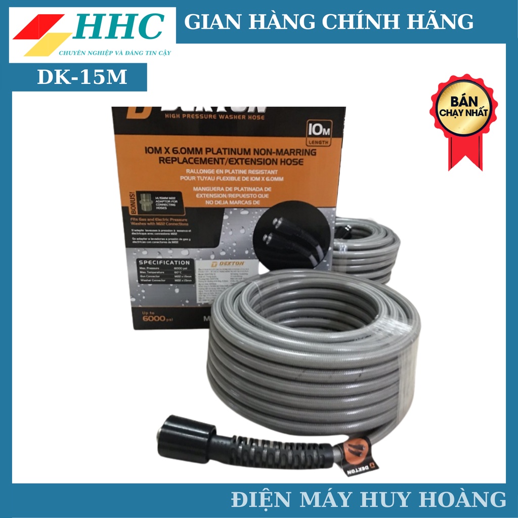 Dây xịt rửa xe, dây xịt cao cấp bọc dù DEKTON 15m và 20m