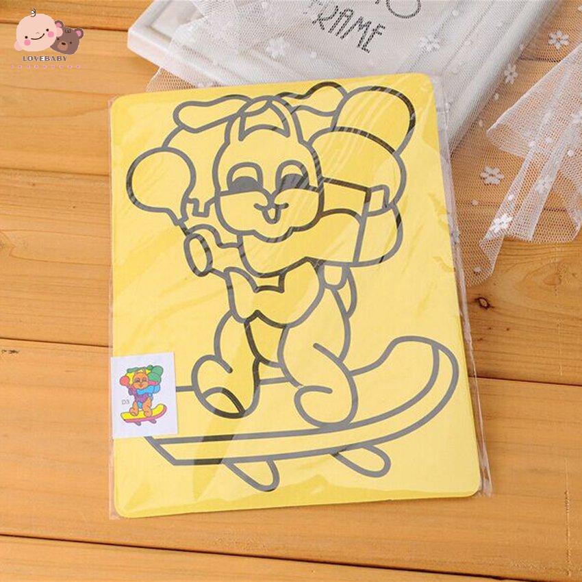 [HOT]Children Cartoon Handmade Sand Painting Learning Education DIY Drawing Toys