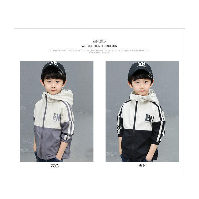 ÁO khoác dù chống nắng chống gió cho bé trai size đại 13kg đến 38kg H29