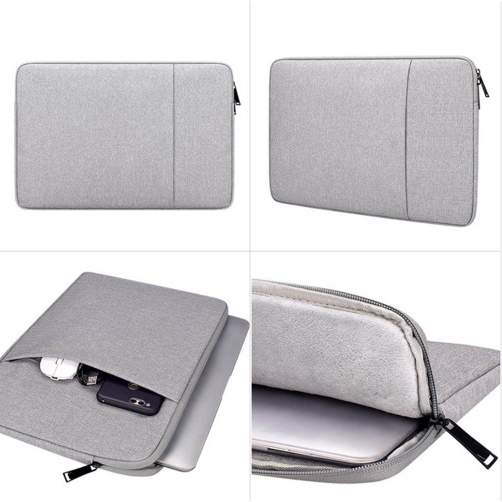 Túi Chống Sốc Laptop Mac Ôm Gọn Máy, Có Ngăn Phụ Đựng Cáp Sạc, Tai Nghe, Phù Hợp Máy Tính 13inch 14inch 15inch 15.6inch