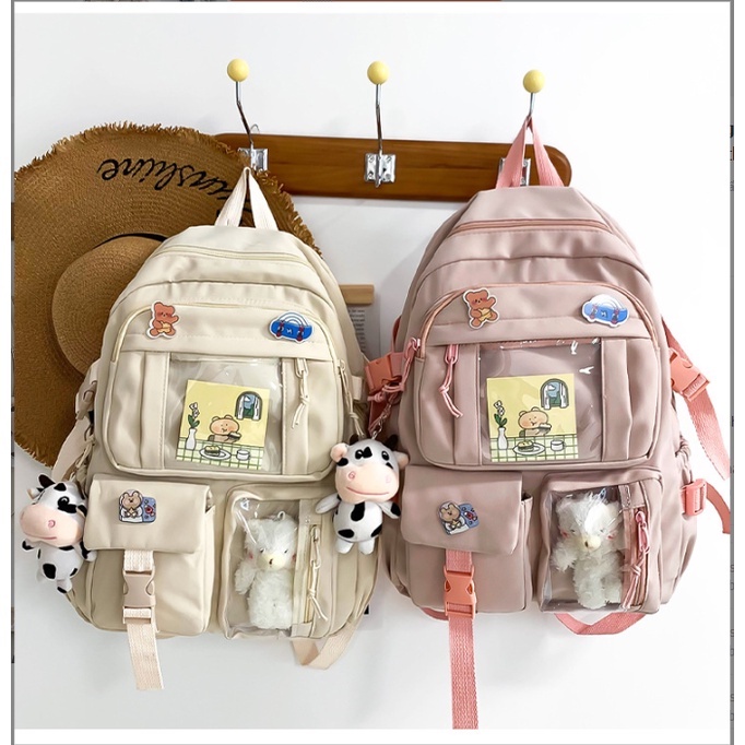 Balo Ulzzang Hàn Quốc Đi Học Đi chơi Nam Nữ Thời Trang Giá Rẻ Cute Dễ Thương baloha