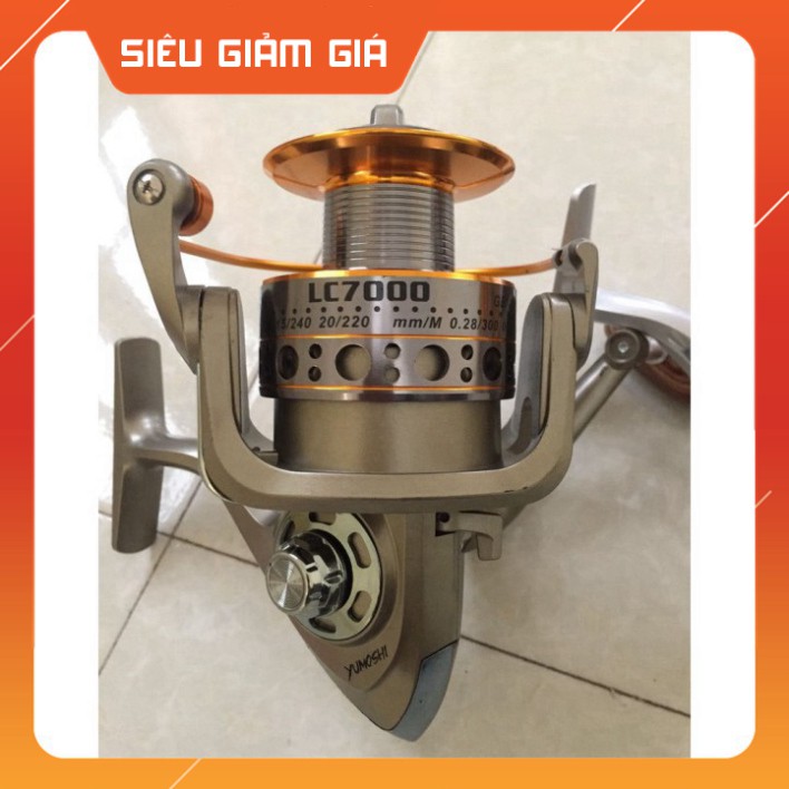[Combo] R [Chính Hãng] Máy Câu Cá Kim Loại Yumoshi LC 3000, 4000, 5000, 6000, 7000 - 12 Đạn Bạc [Giá rẻ]