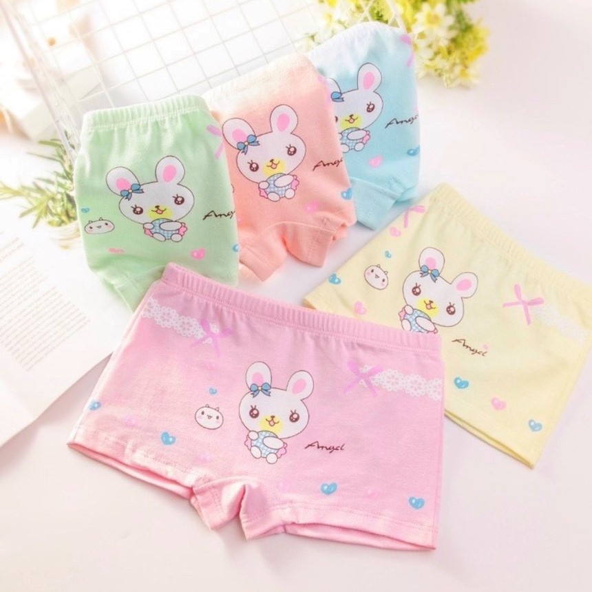 Combo 4 quần chip đùi cotton bé gái Si BABY ,mềm mại thoáng mát hàng nhập quảng châu cho bé gái 10-40kg