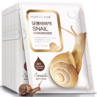 Mặt Nạ Giấy Dưỡng Da Tinh Chất Ốc Sên Snail Rorec - Da Trắng Sáng Đẹp, Khoẻ Mạnh (MỚI)