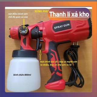 Súng phun sơn điện cầm tay spray gun máy phun sơn 550w