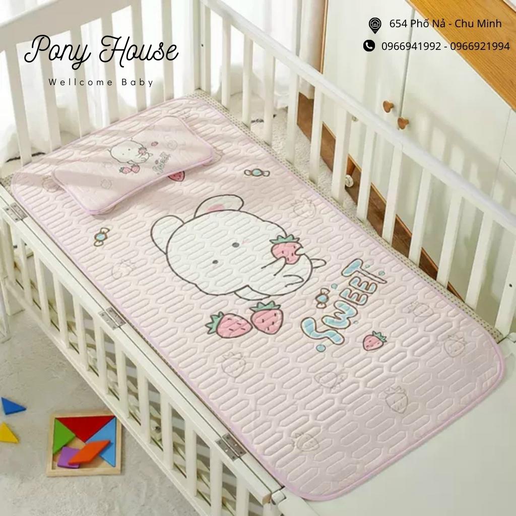 Chiếu Điều Hòa Cao Su Non Tặng Kèm Gối Cho Bé, Chiếu Cao Su Non 5D Thoáng Mát Cho Bé Từ Sơ Sinh