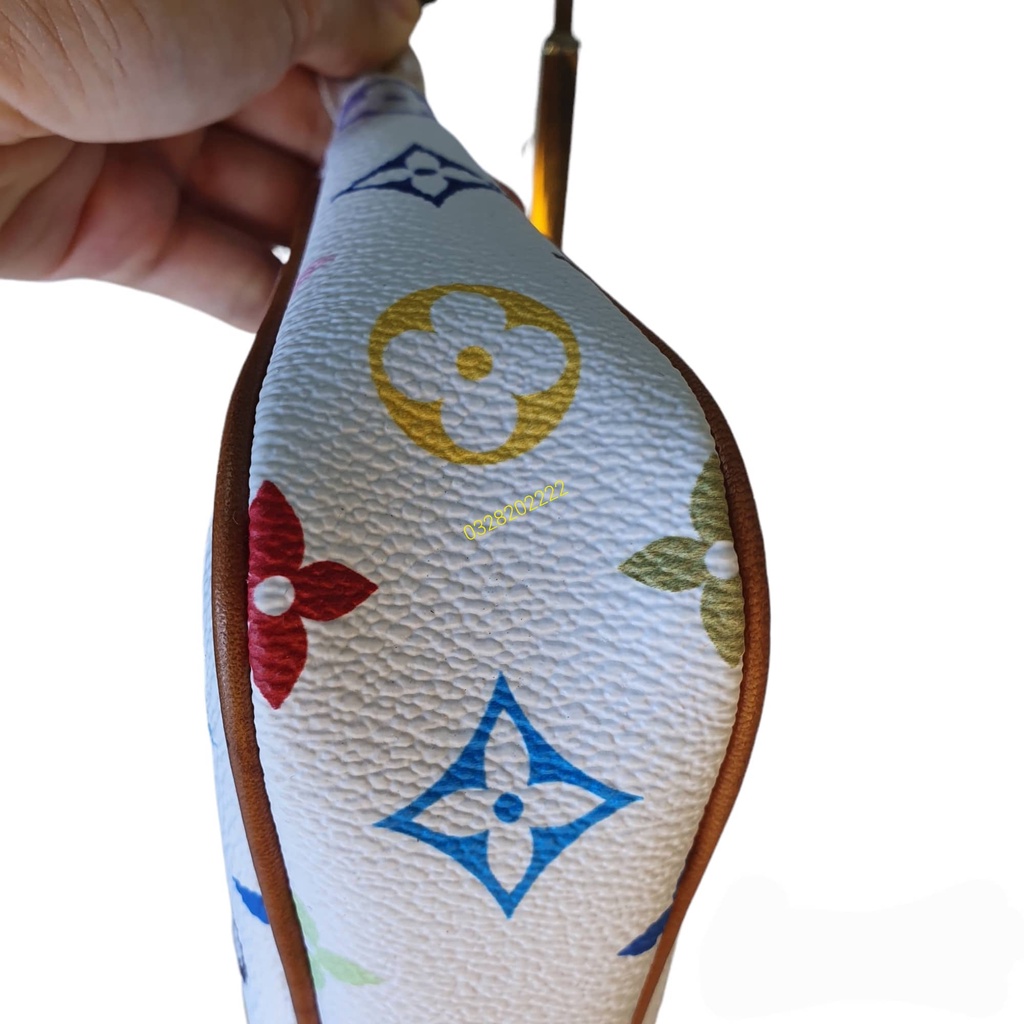 II.Túi lv trắng 7 màu hoa si Nhật kẹp nách xịn sò