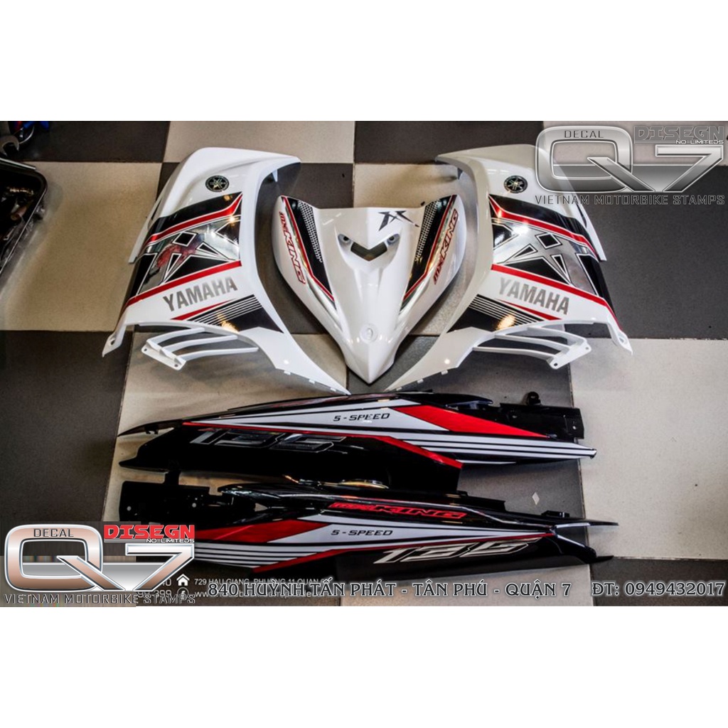 TEM RỜI EXCITER 2011 MX TRẮNG ĐEN