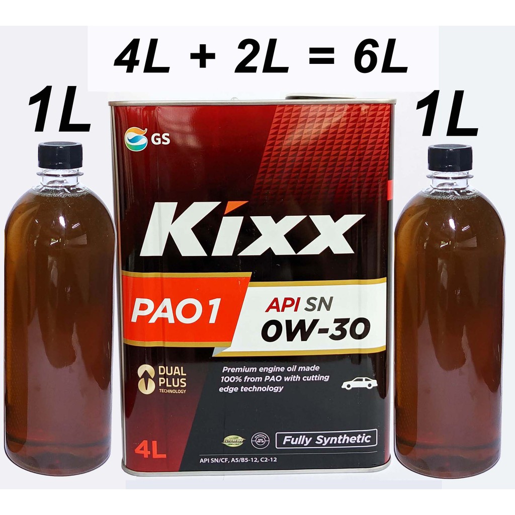 Nhớt Kixx PAO1 0W30 tổng hợp cao cấp cho xe hơi máy xăng, máy dầu và xe tay ga
