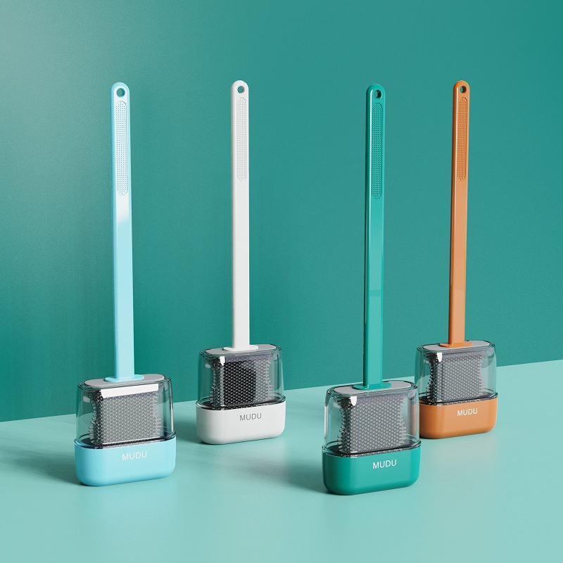 Bộ Bàn Chải Vệ Sinh Toilet Gắn Tường Bằng Silicone Tiện Dụng