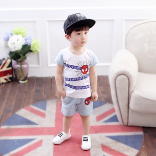 Đồ bộ cho bé trai mẫu siêu nhân nhện xanh, đen