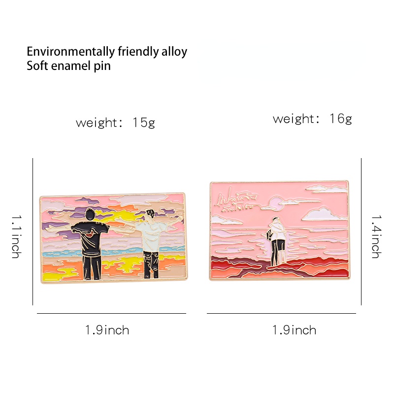 Ghim Cài Áo Hình Tranh Sơn Dầu Nghệ Thuật