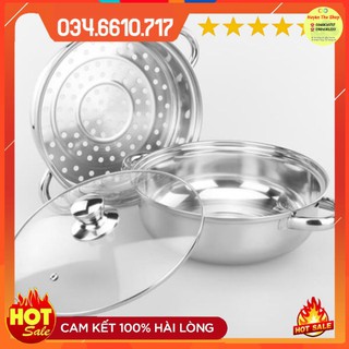 Nồi hấp inox 2 tầng 28cm