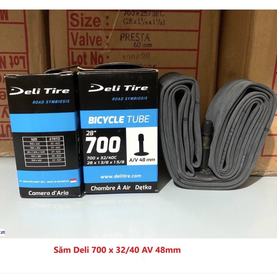 Săm ruột xe đạp Deli 700x32 - Săm xe đạp california city 200