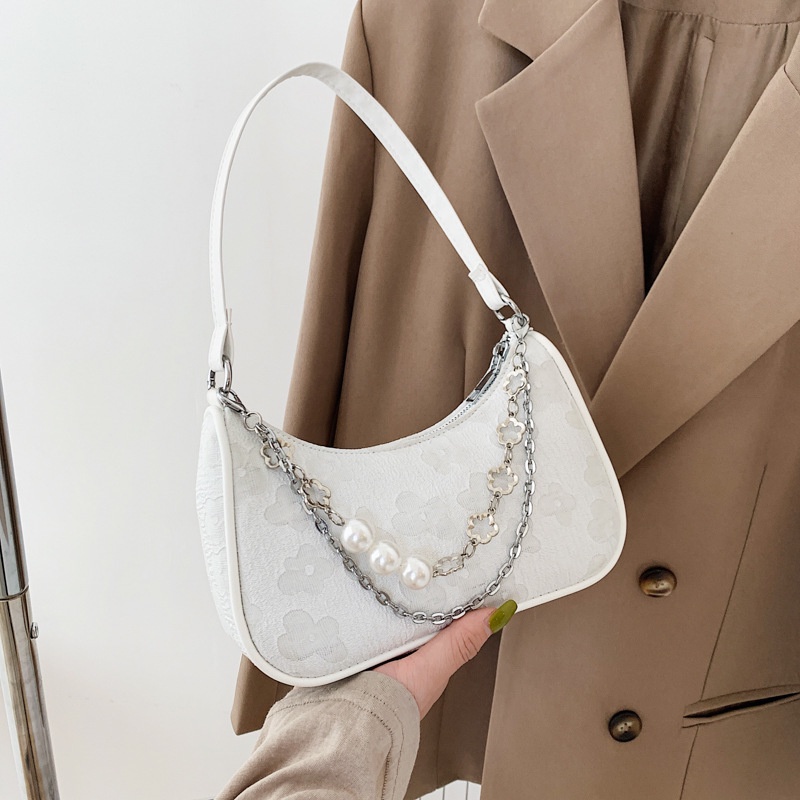 Túi Đeo Chéo Vai Hình Vuông Đính Ngọc Trai Thời Trang Mùa Hè 2022 Dành Cho Nữ