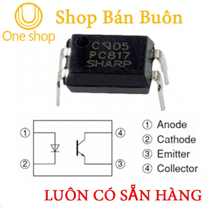 Combo 10 Con DIP4 Opto PC817 Sharp 5V 5mA