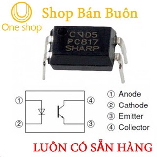 Combo 10 Con DIP4 Opto PC817 Sharp 5V 5mA
