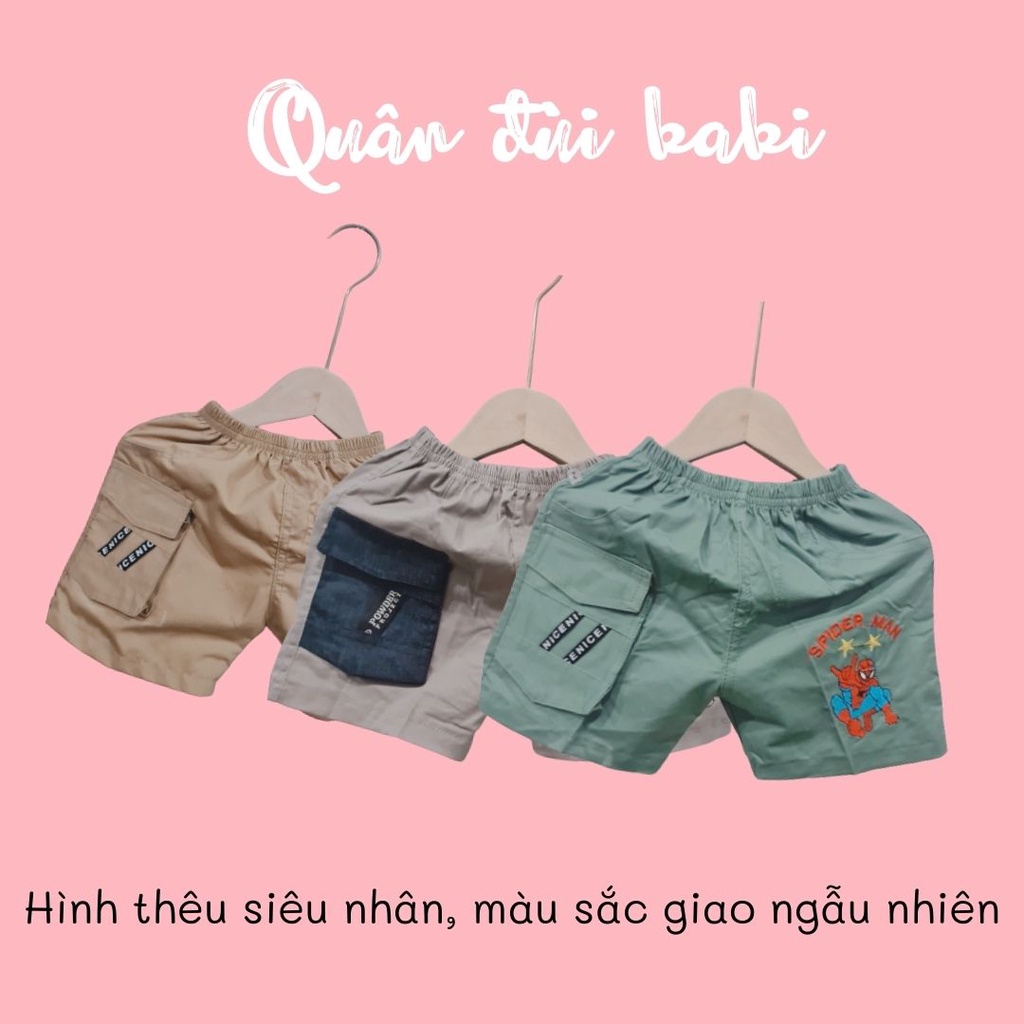 Quần kaki siêu nhân cho bé size từ 10-20kg màu ngẫu nhiên